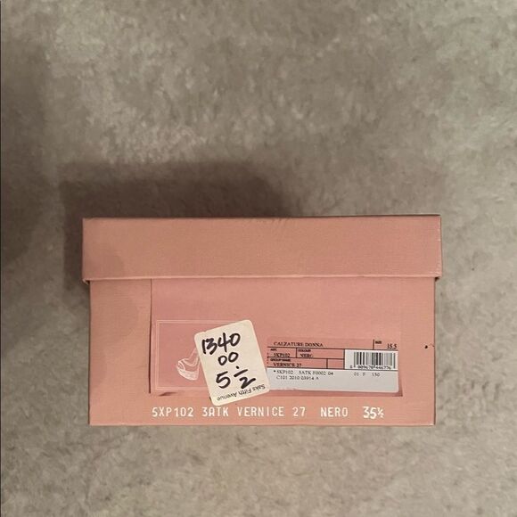 Miu Miu Vernice Open Toe Patented Leather Heel Size 35.5 - Picture 4 of 5